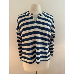 Madewell Blue and White Striped Terry Tunic Size Small